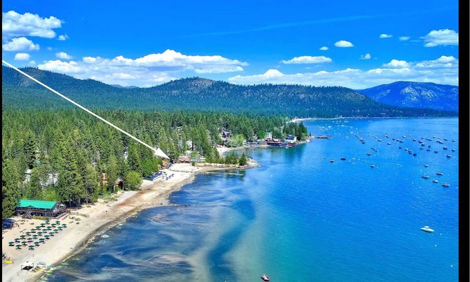 Tahoe Vista Condo | Lake Tahoe Beach Getaway- steps from the Lake! Cozy studio at Franciscan Lodge.