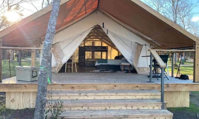 Bastrop Cabin | Lakefront Glamping Safari Tent #6: The Mustang