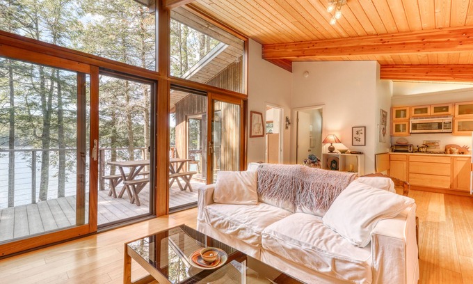 Edgecomb Cottage | Lakefront Home w/Beautiful Water Views Dock and Canoes Available - Dogs OK