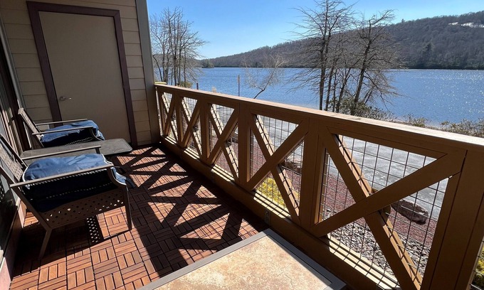 Lake Harmony Condo | Lakefront on Boulder Lake with beach access and beautiful views, relax & enjoy!