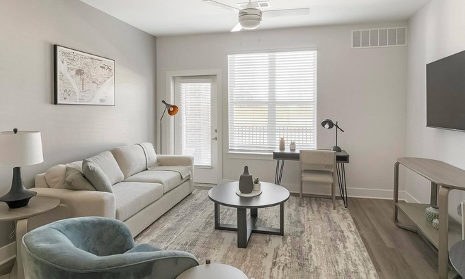 Belle Mina Apartment | Landing | Modern 2BD, Courtyard, Gym