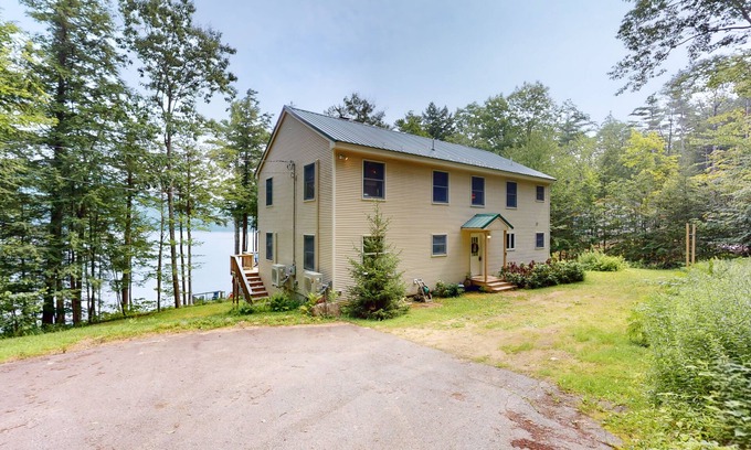 Gilmanton Hotel | Large dog-friendly home on Manning Lake with deck, lake views, dock, 4 kayaks