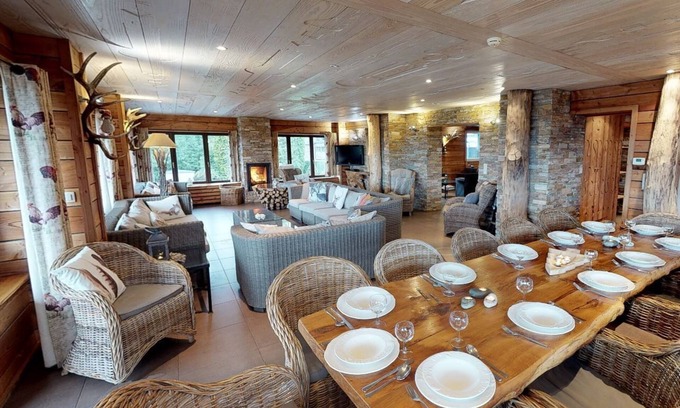 Stoumont House | Large Savoyard-style house with indoor swimming pool, sauna, meeting room