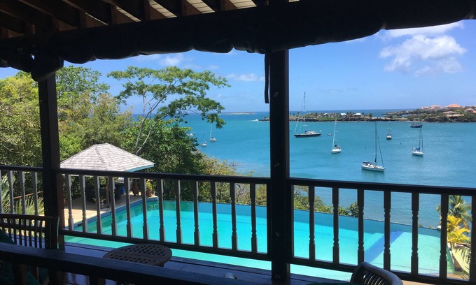 Lance aux Epines Villa | Large Seaview Villa with Sugar Mill Tower — Great Views & Large Infinity Pool
