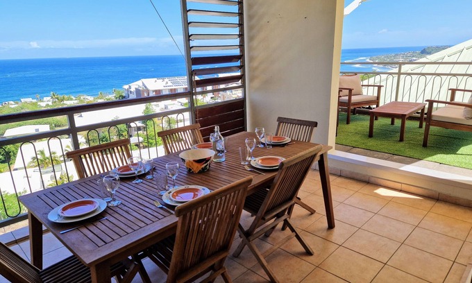 St Gilles-les-Bains Apartment | Large T3 Breathtaking ocean view - Saint-Gilles