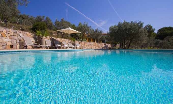 Callas House | Large Villa with heated pool and stunning views set among olive trees