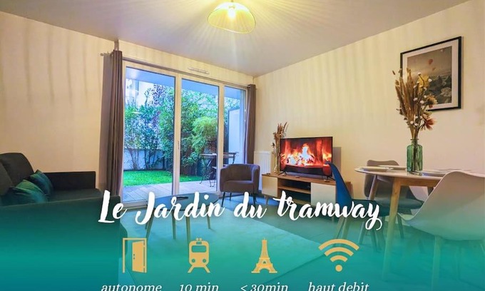 Bezons Apartment | Le Jardin du Tramway, 30 min de Paris