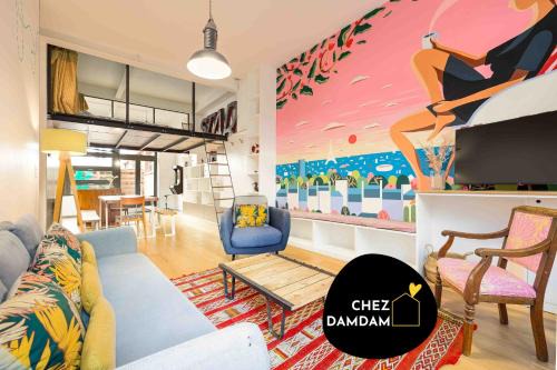 Saint-Denis Apartment | le Loft du Stade - 6 chambres - terrasse - arcade