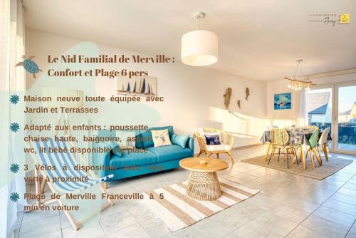 Merville-Franceville-Plage House | Le Nid Familial de Merville Maison neuve proche Plage 6 pers