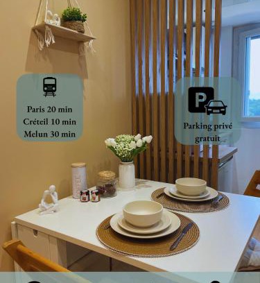 Montgeron Apartment | Le Perchoir - Studio cosy mezzanine, parking et WiFi - Paris Sud