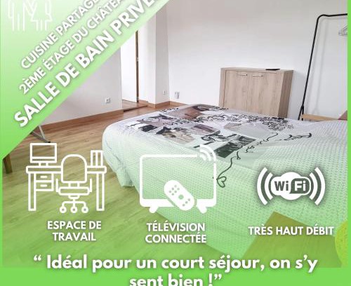 Avesnes-sur-Helpe Apartment | Le petit Château Avesnois - Studio pour 2 personnes - Cuisine Partagée