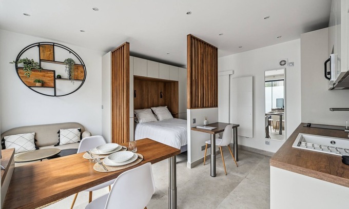 Cœur de Ville Apartment | Le Studio Scandinave - 25min de Paris