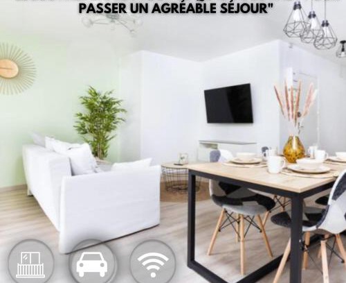Melun Apartment | LeCosyMelunais : Parking gratuit + Balcon aménagé
