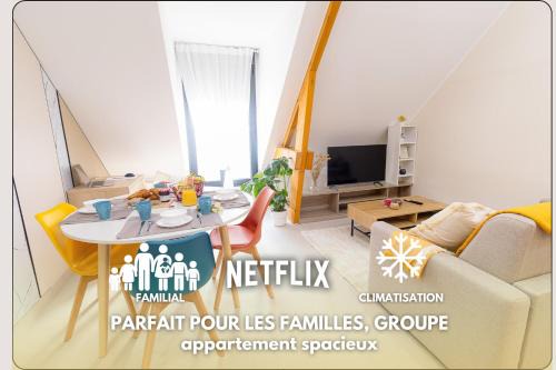 Bonnieres-sur-Seine Apartment | Les bonn'apparts sur seine - La spacieuse - Famillial 6pers - Parking