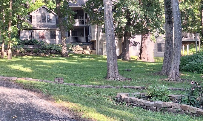 The Galena Territory House | "Liberty Living" - A charming home with wooded views for privacy and relaxation.