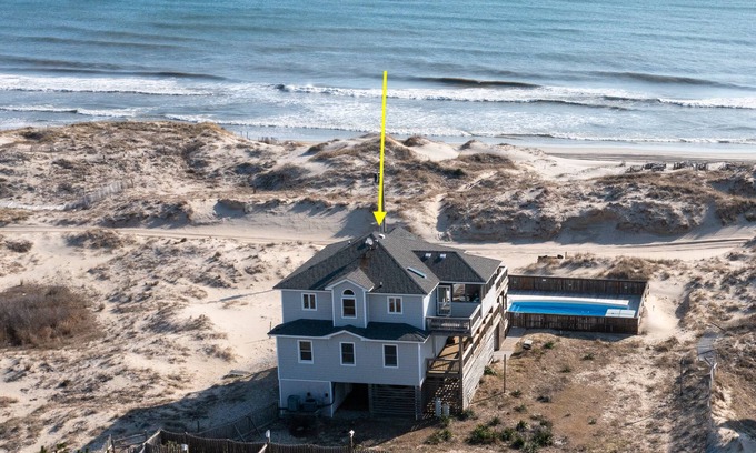 Corolla House | Lightly Salted OBX, Beach front Luxury, Wild Horses, Pool, Hot Tub, 4x4 Beach