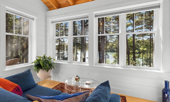 Saint George Cabin | Lindquist Cottage | Waterfront Studio with King Bed, Deck & Shoreline Access