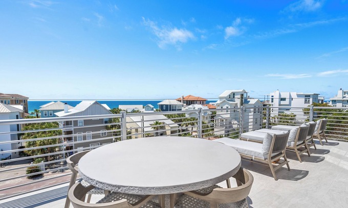 Seawalk Circle House | Loaded Designer Home with Gulf Views, One Minute to the Beach, Heated Private Po