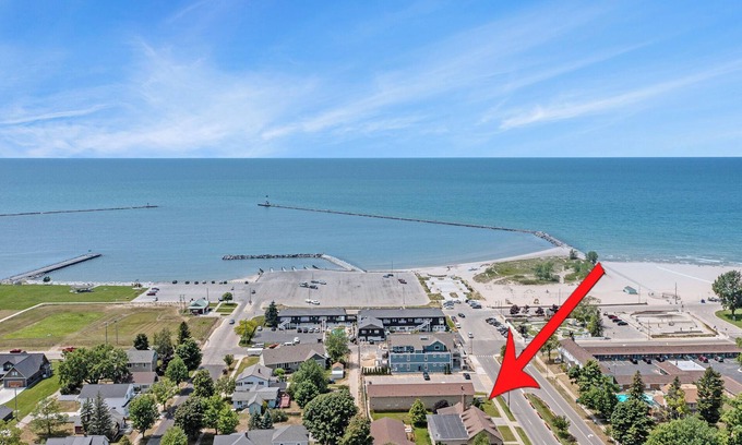 Ludington Apartment | Located 1 block from Ludington Beach