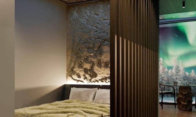 Inari Ski Chalet | Lodge Arctic 4 - sauna, glass roof & view of Lake Inari