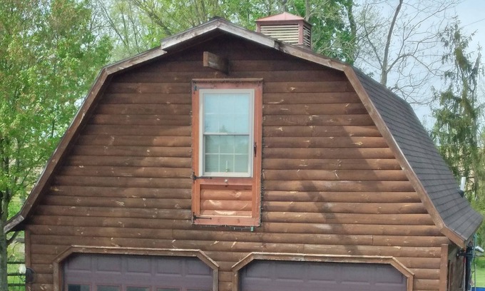 Cochranville Apartment | Log Cabin studio loft w/yard, firepit, woods, and stream! Many nearby ammenities