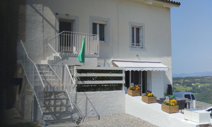 Solignac-sur-Loire Apartment | “Loire Valley” Apartment Overlooking the Loire Valley, Terrace and Balcony