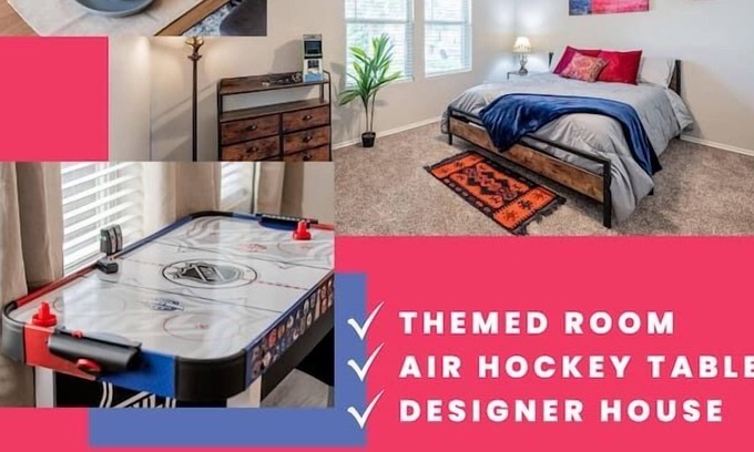 Cypress House | Lone Star Retreat | Air Hockey | Themed Room