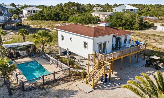 St. George Island House | Looney Dunes: 4BR Home on SGI- Beach Views, Pet Friendly, Priv. Pool, Sleeps 13!