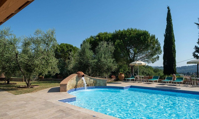 Peccioli Apartment | Lovely apartment for 7 guests with pool, A/C, WIFI, TV, pets allowed and panoramic view