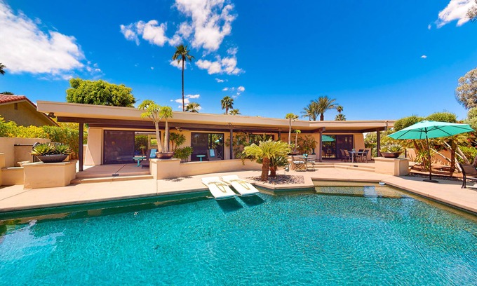 Bermuda Dunes House | Lovely midcentury home with private pool and outdoor kitchen - dogs welcome