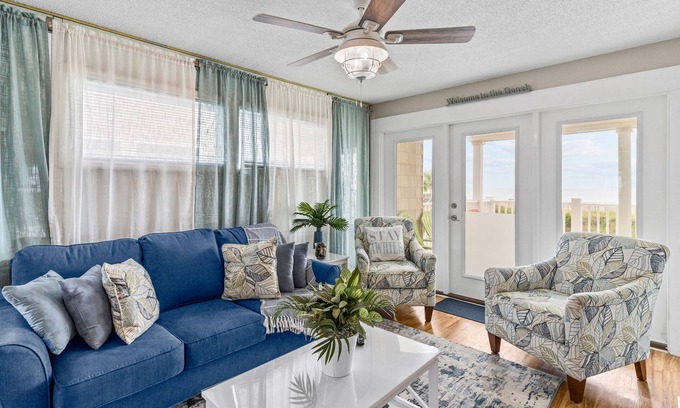 Holden Beach Condo | Lower Waterfront Condo with Oceanfront Balcony, Shared Outdoor Pool, WiFi & AC