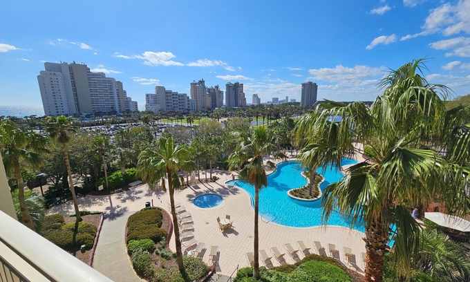 Sandestin Condo | Luau Two 6426 Studio, balcony, tram, wifi contruction complete!