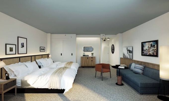 Diamond Head - Kapahulu - St. Louis Hotel | Luxe Two Queens with Lanai and Sleeper Sofa, 2 Units, Romer House Waikiki