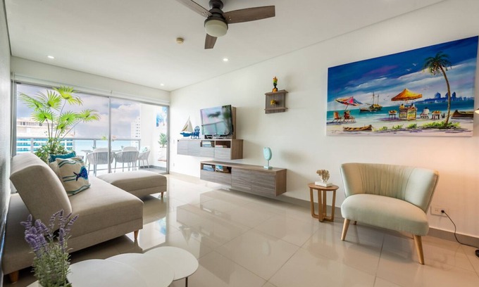 Bocagrande Apartment | Luxurious Condo with Ocean and City View, 29th Floor