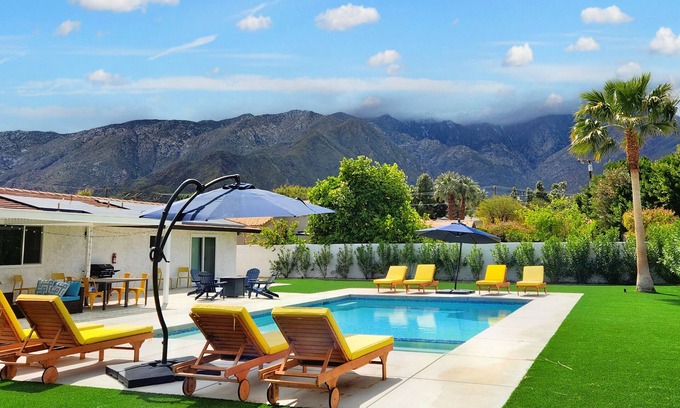 Racquet Club West Villa | Luxurious private oasis w/Postcard perfect Mt.Views! Classy & Perfect Location!