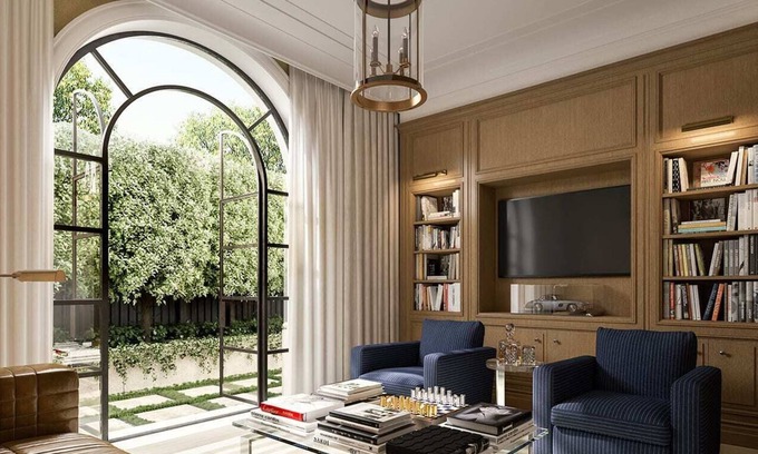 Brighton Apartment | Luxury 3 Bedrm Residence w/ Library Apt 4-52 Black