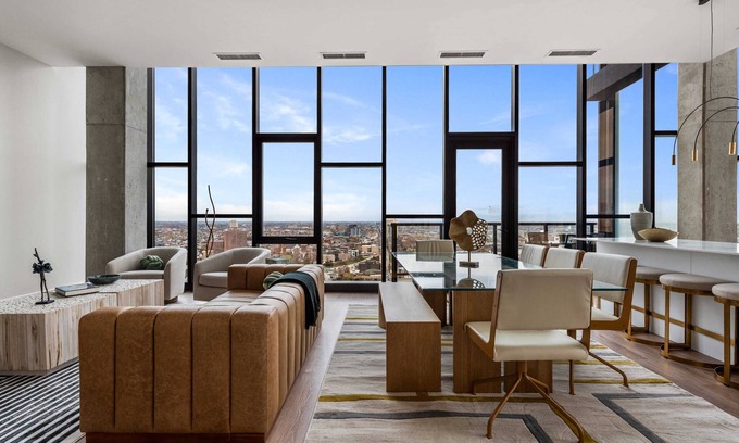 River West Apartment | Luxury 3BR Penthouses + Group Comfort Awaits