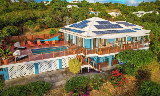 Nazareth House | Luxury Beachfront Villa in Prime St. Thomas Location Walk to Resort Dining & Bar