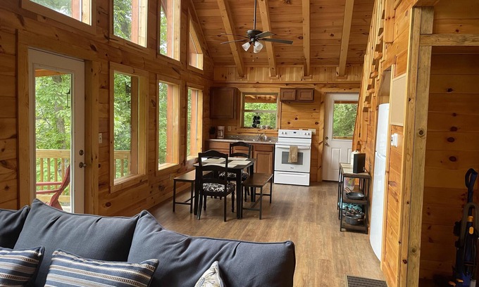 Stanton Cabin | Luxury cabin with a "mountain view" with a hot tub and internet