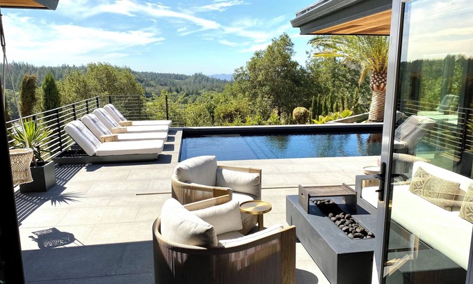 Angwin House | Luxury Designer Home with Pool, Spa, and Napa Valley Views