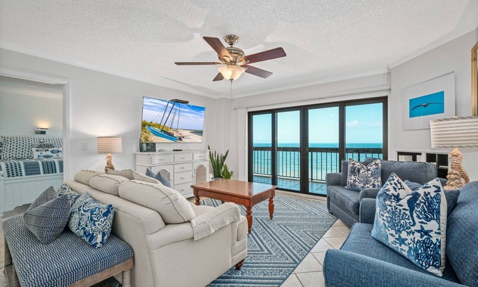 Ormond-by-the-Sea Condo | Luxury direct oceanfront corner penthouse with heated pool and garage parking