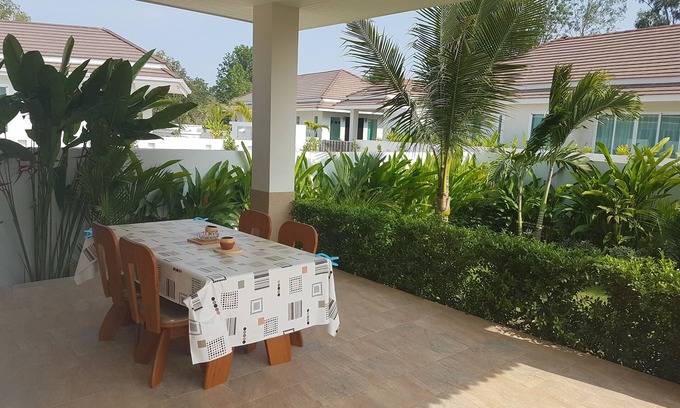 Hua Hin House | Luxury Family Private Pool Villa, Hua Hin, spacious garden+private infinity pool