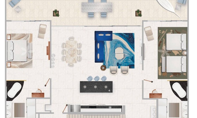 Cabo San Lucas Condo | Luxury Four Bedroom Loft with Ocean Views at Garza Blanca Cabo