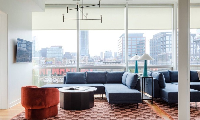 West Town Apartment | Luxury Fulton Market Penthouse Amazing City Views