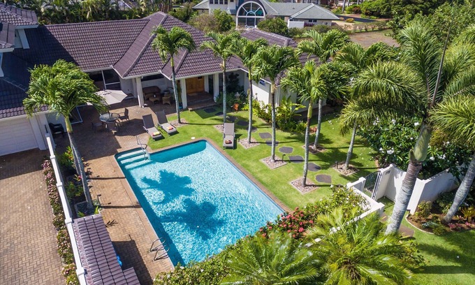 Poipu Villa | Luxury Home, A/C, Heated Pool, Gourmet Kitchen, 4BR 6 Bath, 3 Master Suites.