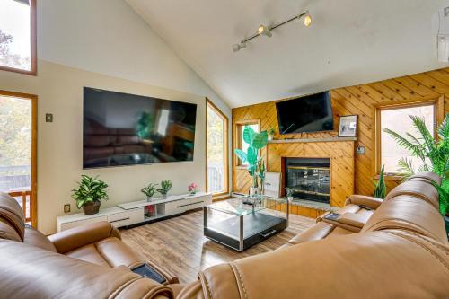 Bushkill House | Luxury Home with Game Room, 4 Mi to Bushkill Falls!