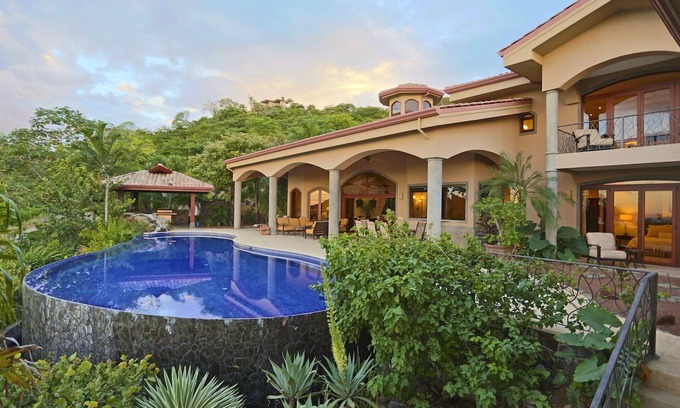 Playa Hermosa Villa | Luxury Ocean View Villa - 9 Bdr. -Magnificent Outdoor Pool, Pavilion, Bar & Spa