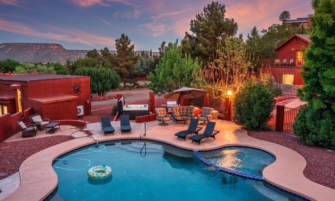 Oak Creek House | Luxury Peace & Tranquility Views Abound! Private Pool & Hot Tub in Sedona!