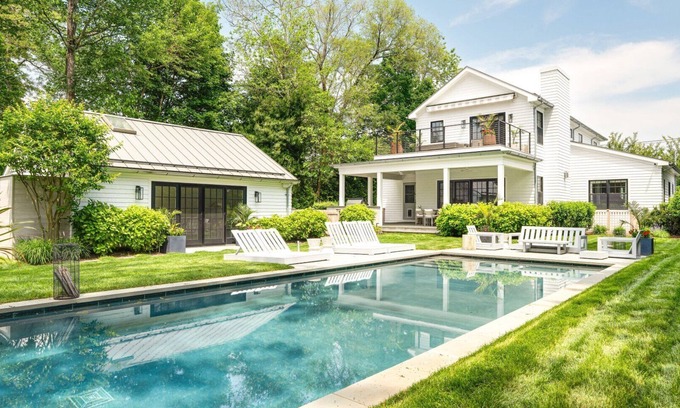 Sag Harbor House | Luxury Resort-Style Retreat in the Heart of Sag Harbor with Heated Pool,.