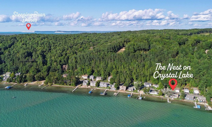 Lake Township House | Luxury stay at Crystal Lake w/hot tub/kayaks/SUPs